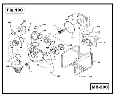 MB200-14 CAJA DEL IMPELENTE