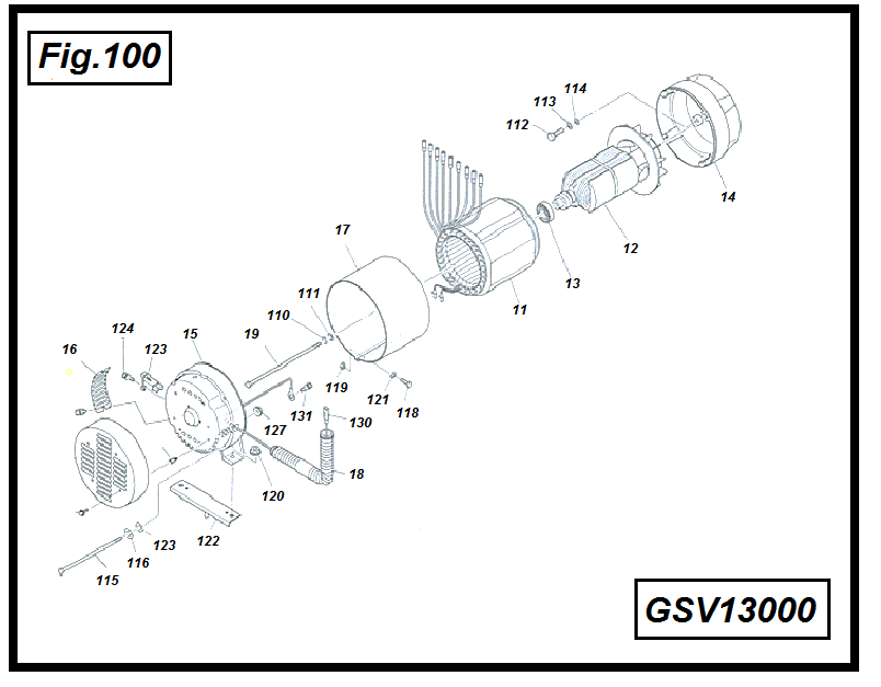 GSV13000-17 CUBIERTA DE ESTATOR