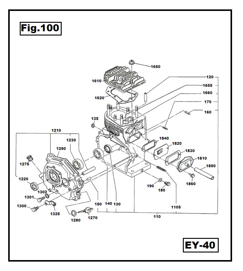 EY40-1210 TAPA MONOBLOCK  COMPLETO ROBIN