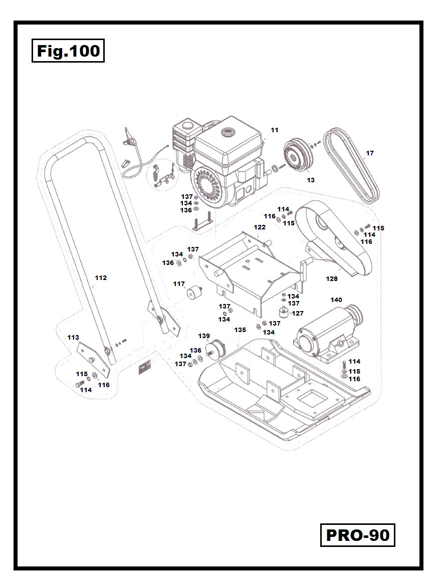 PRO90-122 BASE DEL MOTOR FUJI