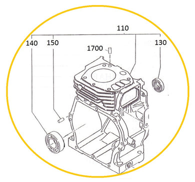 EH12-110 CARTER COMPLETO MOTOR EH12-2