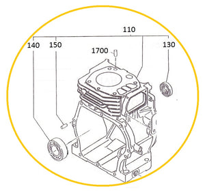 EH12-110 CARTER COMPLETO MOTOR EH12-2