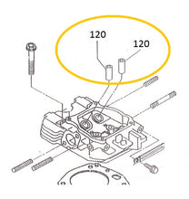 Cargar imagen en el visor de la galería, EH12-120 GUIA DE VALVULA MOTOR EH12-2