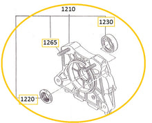 Cargar imagen en el visor de la galería, EH12-1210 TAPA CARTER COMPLETA MOTOR EH12-2