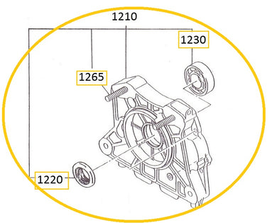 EH12-1210 TAPA CARTER COMPLETA MOTOR EH12-2