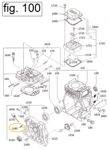 EH12-1280 EMPAQUE MEDIDOR DE ACIETE MOTOR EH12-2