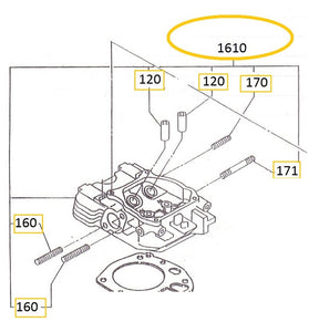 EH12-1610 CABEZA DEL CILINDRO COMPLETA MOTOR EH12-2