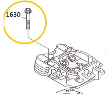 Cargar imagen en el visor de la galería, EH12-1630 TORNILLO CABEZA DEL CILINDRO MOTOR EH12-2