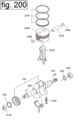 EH12-200 LISTA DE PARTES PISTON-BIELA