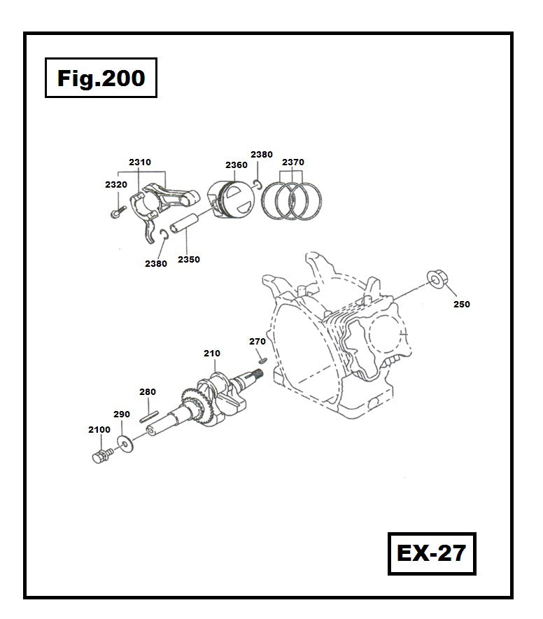 EX27-2360 PISTON ESTANDAR ROBIN