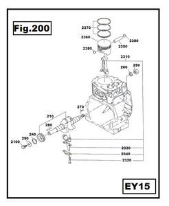 EY15-610 TANQUE DE GASOLINA COMPLETO ROBIN