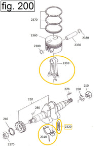 EH12-2310 BIELA COMPLETA MOTOR EH12-2