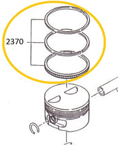 Cargar imagen en el visor de la galería, EH12-2370A JUEGO DE ANILLO PISTON 025MM MOTOR EH12-2