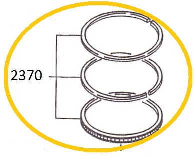 EH12-2370A JUEGO DE ANILLO PISTON 025MM MOTOR EH12-2