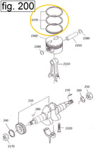 Cargar imagen en el visor de la galería, EH12-2370A JUEGO DE ANILLO PISTON 025MM MOTOR EH12-2