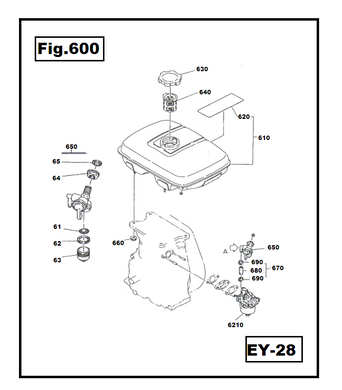 EY28-650 LLAVE DE PASO COMPLETO ROBIN