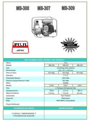 FICHA TECNICA MOTO-BOMBA 3